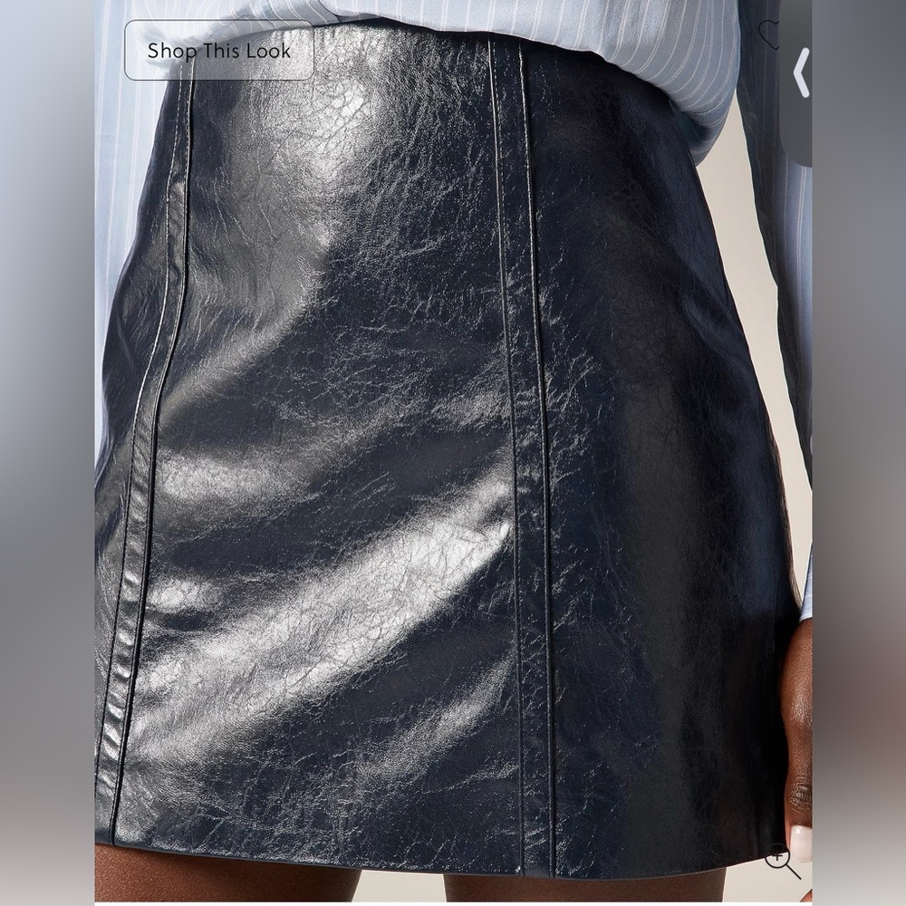 J. Crew Mini skirt in distressed faux leather